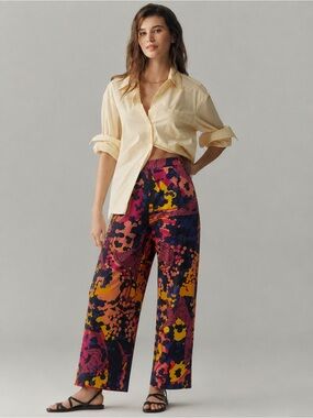 Anthropologie Roopa Pemmaraju | Sunset Wide-Leg Trousers XS